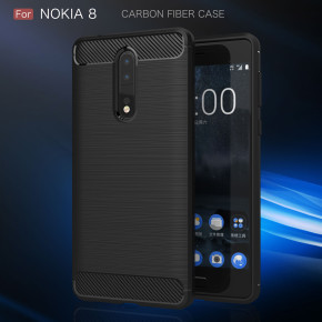 Силиконов гръб ТПУ Карбон за Nokia 8 TA-1012 черен